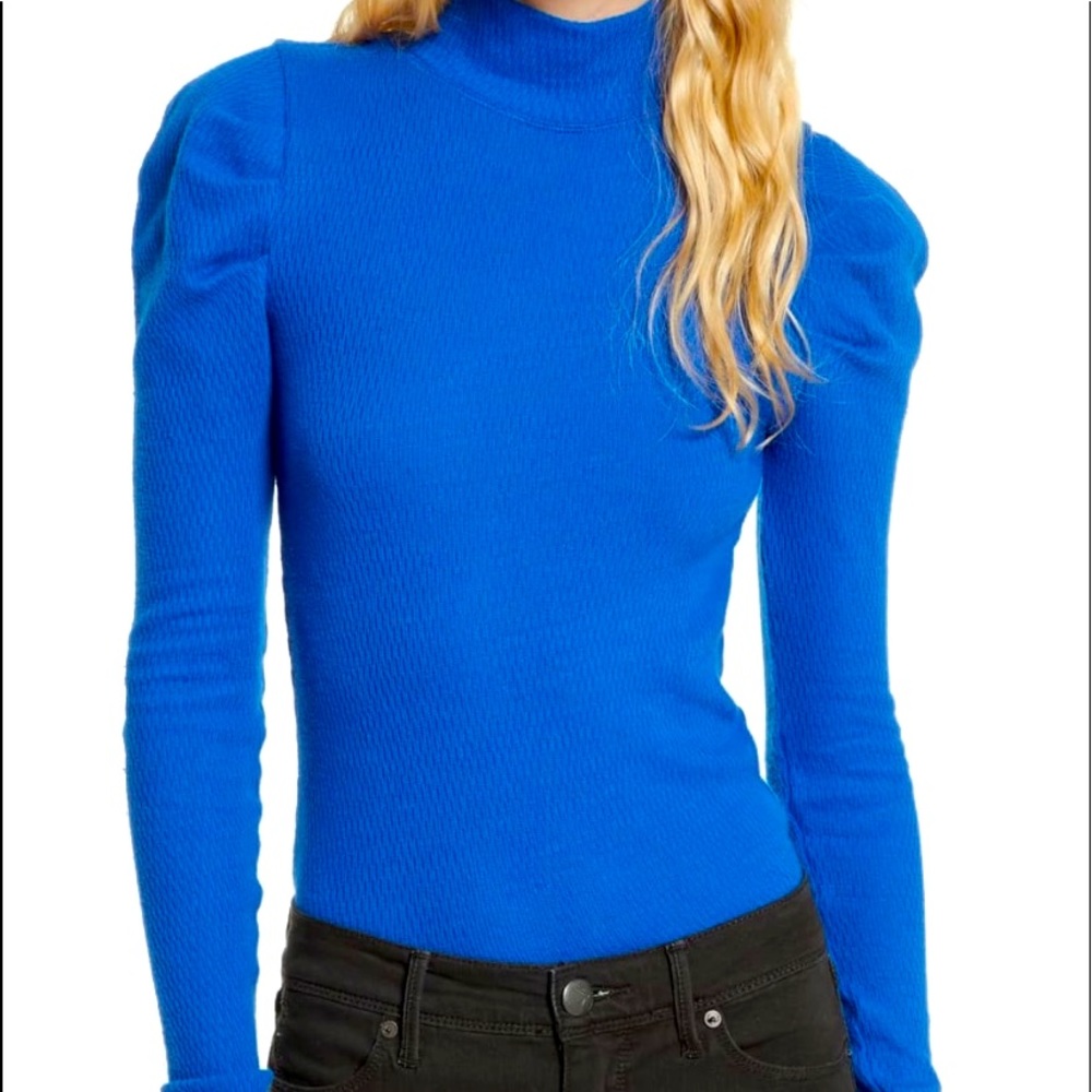 Free People Tattooed Heart Puff Sleeve Top